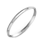 Joyalukkas 925 Purity High Polished Silver Kada/Cuff For Boy And Men (Punjabi)