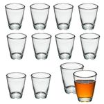 ASOENTIWOX Shot Glasses Set of 12, Shot Glass 30ml, Heavy Base Little Shot Glasses for Tequila, Cocktail, Vodka and Liquours