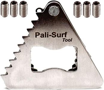 A VEBODI | SURF FIN Key + 6 FCS GRUB Screws | Wax Comb | Wax Scraper | Bottle Opener | Screwdriver | Keychain – Multi Tool | Surfer Gift |