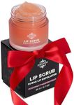 Dermasuri Lip Exfoliator Scrub and Moisturizer, Sugar Lip Scrub, Stocking Stuffers for women, Brighten Dark Lips For Women, Lip Care for Dry Lips, Coconut Passion Fruit Flavor, 20g/0.7oz