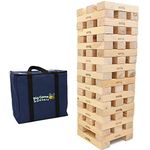 Big Game Hunters Super Giant Hi-Tower Wooden Block Game With Strong Canvas Carry Bag