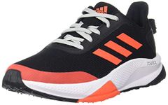 Adidas Men Synthetic and Mesh Run Steady M Running Shoes CBLACK/Solred/Stone UK-9