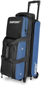 DAFISKY 3 Ball Bowling Bags, Roller Bowling Bag with Retractable Handle