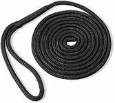 ACY Marine Double Braided Nylon Dock Line (Black, 3/8-Inch x 25-Feet)