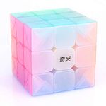 LiangCuber QY Warrior S 3x3 Speed Cube Warrior W Upgraded Version 3x3 Puzzle Cubes (Warrior W 3x3 Jelly)