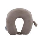 Travel Addition Travel Memory Foam Neck Pillow Multipurpose, Comfortable Travel Pillow Great for Long Road Trips and Flights (Light Grey)