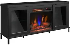 duraflame® Electric Fireplace TV Stand with Modern LED Lights and Storage, Black