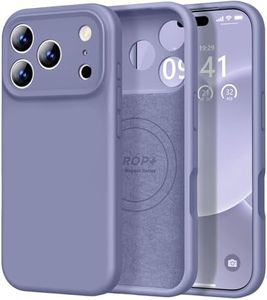 Vooii Magnetic Compatible with iPhone 17 Pro Case (Compatible with Magsafe) (Upgraded Camera Protection) Liquid Silicone Shockproof Full Body Protective Phone Cover for Women Men, Lavender Grey, 6.3”