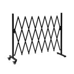 SMONTER Expandable Barricade Gate, 82" Metal Safety Barrier Gate with Casters, Accordion Garden Yard Fence Portable Dog Gates with Latch Indoor Outdoor