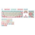 KiiBOOM Ice Cream Dream MOA Profile Keycaps Set, 136 Keys PBT Custom Keycaps for ANSI Layout, MX Switches Gaming Mechanical Keyboard