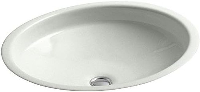 KOHLER K-2874-FF Canvas Cast Iron Bathroom Sink, Sea Salt