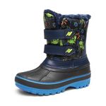 DREAM PAIRS Toddler Ducko Boys & Girls Black N.Green Waterproof Winter Snow Boots Size 9 M US Toddler