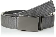 Mission Belt Men's Ratchet Belt - Tactical - Gunmetal Buckle/Gray Nylon Strap, Large (36-38)