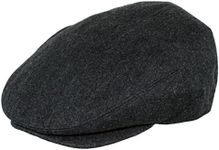 Men's Premium Wool Blend Classic Flat Ivy Newsboy Collection Hat , 1581-Charcoal, X-Large