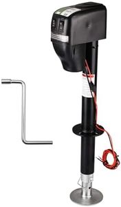 RVMATE Electric A-Frame Trailer Jack up to 5000-5500lbs Heavy Duty RV Electric Power Tongue Jack with Accessories Manual Crank Handle, 18" Lift, 12V DC and Bright LED Light, Black