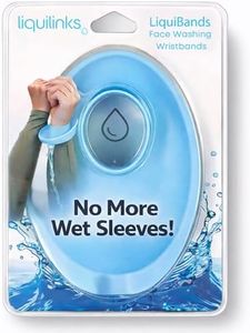 Liquilinks - LiquiBands Silicone Wrist Bands for Washing Face - Spa Face Wash Wristbands That Keep You Dry - 1 Pair of Wrist Water Guards - Essential Beauty Accessory for Teen Girls Sky Blue