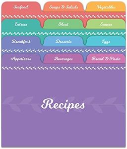 Jot & Mark Recipe Card Dividers | 24 Tabs per Set, Works with 4x6 Inch Cards, Helps Organize Recipe Box (Rainbow)