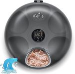 iPettie Donuts Frost 6 Meal Cordless Automatic Pet Feeder, Dry & Wet Food Automatic Cat Feeder with Two Ice Packs, Rechargeable Massive Battery, Programmable Timer, Holds 6 x ½ lb. of Food