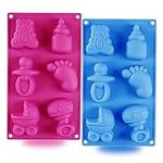 2 Pack Cute Baby Silicone Molds, 3D