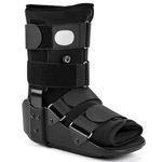 Medibot Advanced Walking Boot for Ankle Injuries & Fractures Adjustable Air Splint with Pump, Large Black, Fits Shoe Size 9.5-13.5'', Men and Women