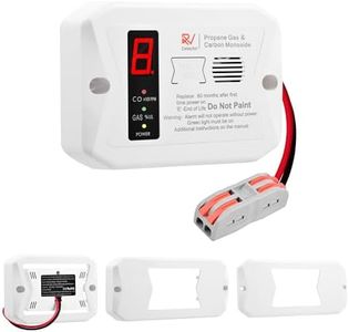 Protectmeter RV Propane Gas Detector, RV Carbon Monoxide and Propane Detectors, 12V DC, 3 Brackets Compatible with All Other Brands, Flush & Surface Mount, White Color