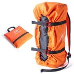 besbomig Climbing Rope Bag Rock Climbing Gear Bag - Foldable Rope Belay Kit Backpack Storage Bag Mountaineering Equipment Bucket with Ground Sheet Hiking Trekking