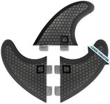 Surf Squared FCS Compatible Large Thruster Fin Sets | Honeycomb Fiberglass Performance Surfboard Fins | Works for All FCS Twin Tab Surfboards | Compatible with Twin, Thruster, & 3-Fin Setup