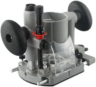 zozii Adjustable Trimming Machine with Plunge Router Base,Double Handle,Heavy-Duty Milling Power Tool for Woodworkin