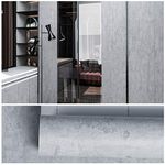 VEELIKE Concrete Wallpaper Grey Vinyl Wrap Thick Sticky Back Plastic Peel and Stick Wallpaper Contact Paper Industrial Decor Mural Wallpaper for Bedroom Adults Living Room Shop 40cm x 900cm