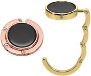 kwmobile Purse Hanger for Table (Set of 2) - Purse Hook for Table - Folding Handbag Hanger - Portable Table Bag Holder