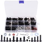 Hobbypark 500pcs Universal RC Screw Kit Hardware Fasteners Repair Tool Box for Traxxas Axial Redcat HPI Arrma Losi 1/8 1/10 1/12 1/16 Scale RC Cars Trucks Crawler