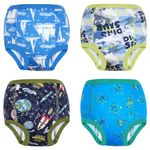 MOEMOE BABY Potty Training Pants Boys Training Pants Toilet Training Pants Toddler Training Pants Reuasable Potty Training Underwear,4 pack,Blue,8 Years