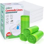 Commode Liners with Absorbent Pads for Commode Toilet Chair Bucket Bags 100 Pack