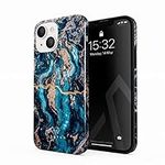 BURGA Phone Case Compatible with iPhone 13 Mini - Wireless Charging Compatible, Hybrid 2-Layer Hard Shell + Silicone Protective Case, Heavy Duty Protection, Slim Fit, Shock-Absorbent, Mystic River