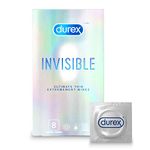 Durex Condoms Invisible Extra Thin Extra Sensitive, 8 Count