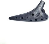 Brio 12 Hole Ocarina – Soprano C – Black Durable Plastic - Sweet Potato flute – Focalink - Easy to play - Perfect for First Timers – Free Tutorial