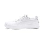 PUMA Women Carina L Sneakers, Puma White-Puma White-Puma Silver, 6.5 UK