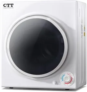 CTT 3.5 Cu. Ft. Clothes Dryer, 1500W Electric Dryers for Clothes, 110V Electric Clothes Dryer with Stainless Steel Drumble for 13.2 lbs. with 4 Automatic Drying Modes (White)