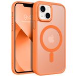 BENTOBEN for iPhone 13 Mini Phone Case, iPhone 13 Mini Case [Compatible with Magsafe] Translucent Matte Magnetic Slim Thin Shockproof Women Men Protective Cover for iPhone 13 Mini 5.4" 2021, Orange