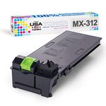 MADE IN USA TONER Compatible Replacement for Sharp MX-M260, MX-M264N, MX-M310, MX-M314N, MX-M354N, MX-312NT (Black, 1 Cartridge)