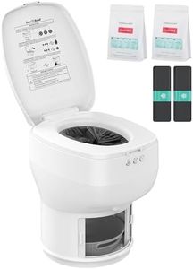 Modiwell Dry Flush RV Toilet, Waterless Self-Contained Rechargeable Sealing Toilet, Easier to Use, Ideal for RVs - Loo Seal R1808