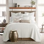 Levtex Home - Mills Waffle - King/Cal King Quilt Set - Cream Cotton Waffle - Quilt Size (106 x 92in.), Sham Size (36 x 20in.)