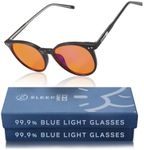 Sleep ZM Small Face 99% Blue Light Glasses - Computer, TV, Gaming - Improve Sleep by Naturally Produce Melatonin -Women + Men…