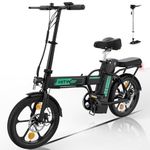 HITWAY Electric Bike E-Bike 10.4Ah 36V Removable Battery Foldable City Bikes, Range 35-90KM, 250W City bike Commuter Electric bicycles for Womens BK5S