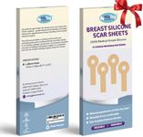 Breast Augmentation Must Haves Post Surgery - Breast Reduction Recovery Supplies After Surgery Needs - Silicone Scar Sheets for Surgical Scars - Comfortable Under Post op Bra (4PCS)…