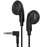 Maeline Bulk Earphones with 3.5 mm Headphone Plug - 100 Pack - Black