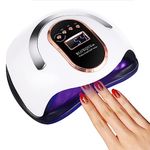 Led Nail Light for Gel Nails, FOME UV LED Nail Lamp 168W Nail Dryer with 36 Light Beads with Automatic Sensor & 4 Timers Portable Handle Nail Machine for Home and Salon