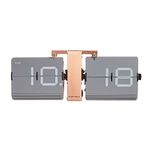 Cloudnola Flipping Out Wall and Tabletop Flip Clock, Grey and Copper, Battery Operated Digital Display (Grey/Copper)
