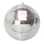 beamz MB30 Lightweight Silver Glitter Mirror Ball Wedding Party Disco Dance DJ (300mm 12")