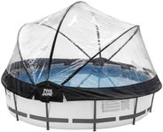 Pool Dome 12 FT Round Pool Cover for Above-Ground Backyard Pools, Transparent PVC Pool Enclosure for Solar Protection an